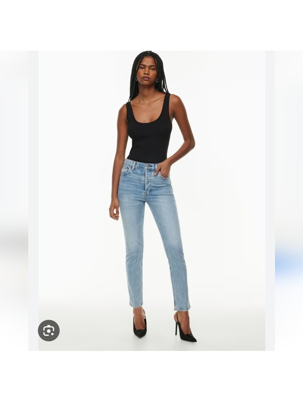 ARITZIA | Denim Forum The Yoko high rise slim jeans blue button fly sz 29